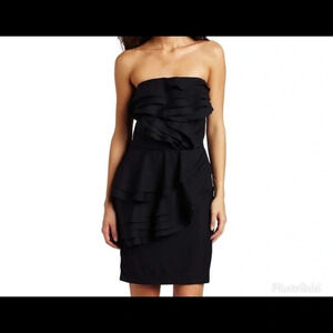 Aryn K Strapless Tier Dress